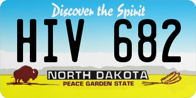 ND license plate HIV682