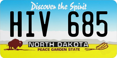 ND license plate HIV685