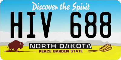 ND license plate HIV688