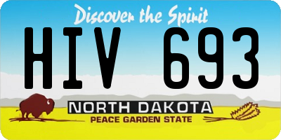 ND license plate HIV693