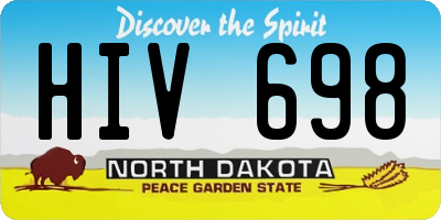 ND license plate HIV698
