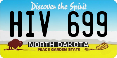 ND license plate HIV699