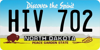 ND license plate HIV702