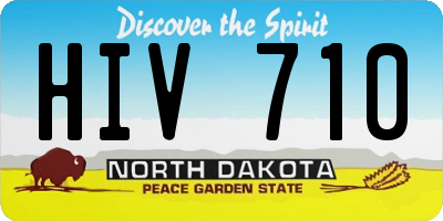ND license plate HIV710