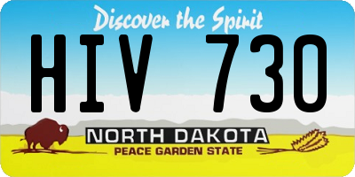 ND license plate HIV730