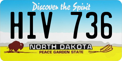 ND license plate HIV736