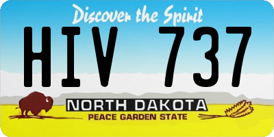 ND license plate HIV737