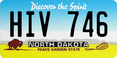 ND license plate HIV746