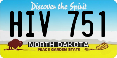 ND license plate HIV751