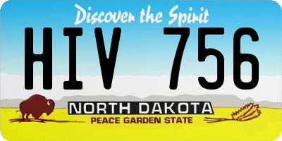 ND license plate HIV756