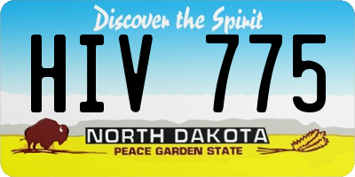 ND license plate HIV775