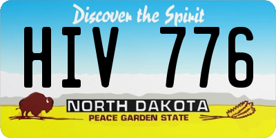 ND license plate HIV776