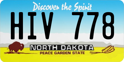 ND license plate HIV778