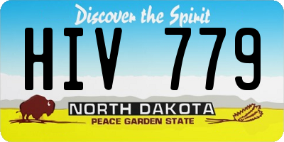 ND license plate HIV779