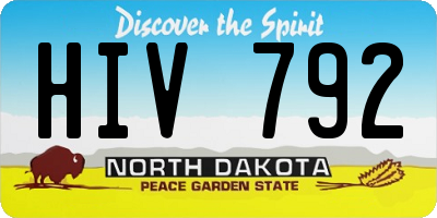 ND license plate HIV792