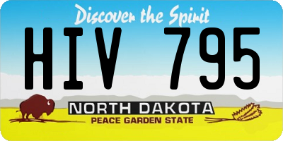 ND license plate HIV795