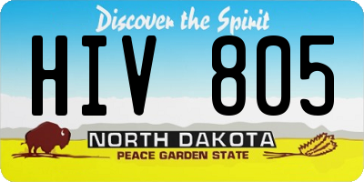 ND license plate HIV805