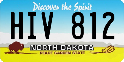 ND license plate HIV812