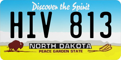 ND license plate HIV813