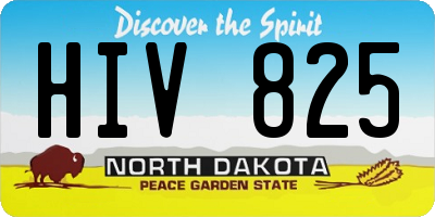 ND license plate HIV825