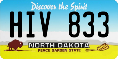 ND license plate HIV833