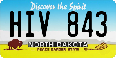 ND license plate HIV843