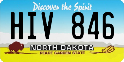 ND license plate HIV846