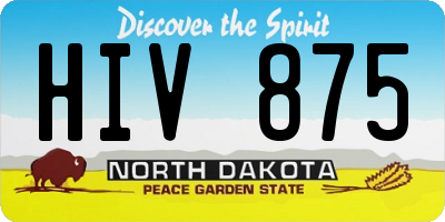ND license plate HIV875