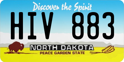 ND license plate HIV883