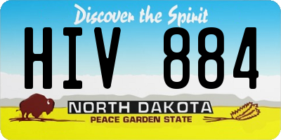 ND license plate HIV884