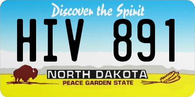 ND license plate HIV891