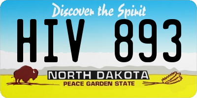 ND license plate HIV893
