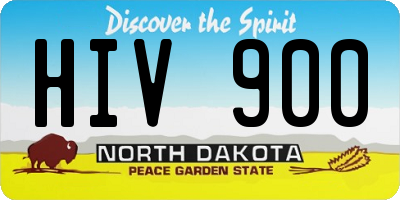 ND license plate HIV900