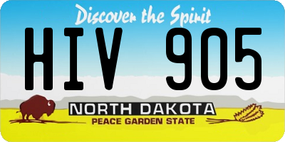 ND license plate HIV905