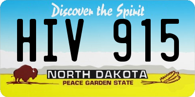 ND license plate HIV915