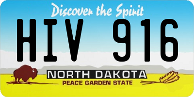 ND license plate HIV916