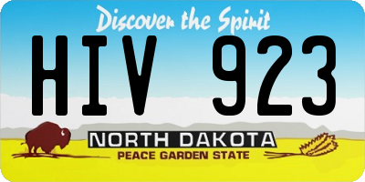 ND license plate HIV923