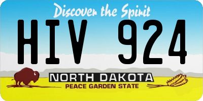ND license plate HIV924