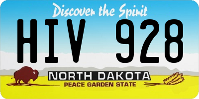 ND license plate HIV928