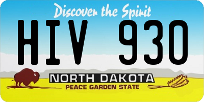 ND license plate HIV930