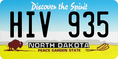 ND license plate HIV935