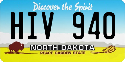 ND license plate HIV940