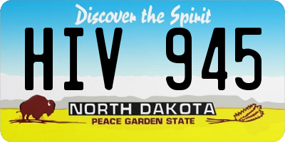 ND license plate HIV945