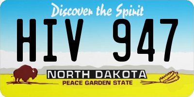 ND license plate HIV947