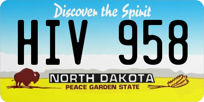 ND license plate HIV958