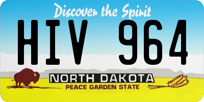 ND license plate HIV964