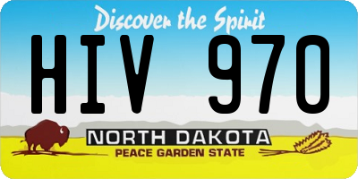 ND license plate HIV970