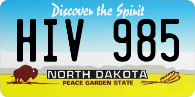 ND license plate HIV985