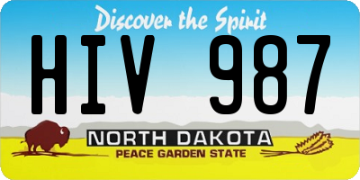 ND license plate HIV987