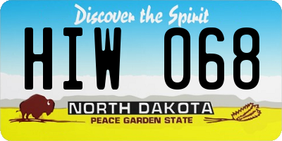 ND license plate HIW068